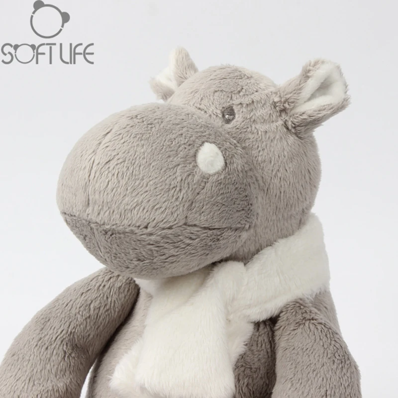 Kawaii Scarf Hippos Plush Dolls Toy Kids Appease Stuffed Animals Soft Toys Fluffy Cushion Baby Comfortable Educational Dolls (15)