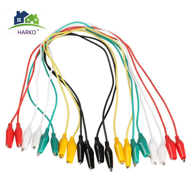 

New 10pcs Alligator Clips Electrical DIY Test Leads Alligator Double-ended Crocodile Clips Roach Clip Test Jumper Wire