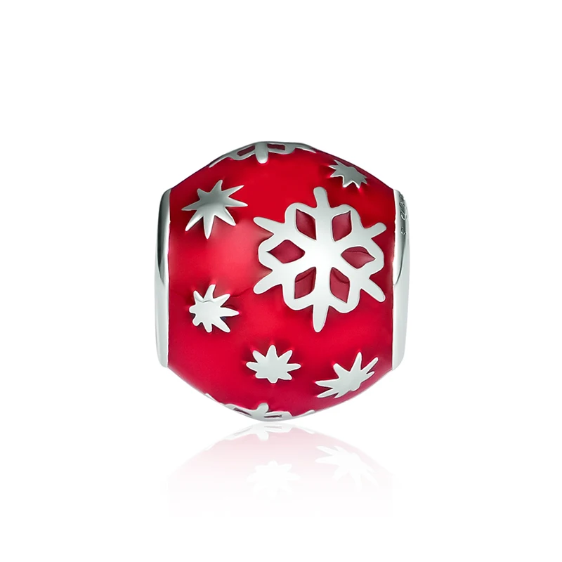 

BEADS for Jewelry Making BraceletS Wintry Delight cHarMs with Red Enalel 100% 925 OrigiNal Sterling Silver Jewerly Free Shipping
