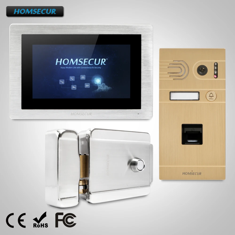 

HOMSECUR 7" Video&Audio Home Intercom with Camera+Recording & Snapshot Monitor for House/Flat BC061-G + BM714-S