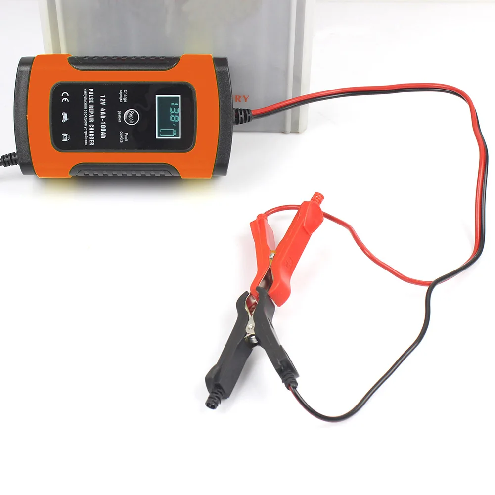Авто батарея зарядное устройство UK/EU/US plug умный быстрый мощность зарядки Мокрый Сухой свинцово кислотная цифровой ЖК дисплей 12 В 5A