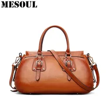 Mesul Сумки из натуральной кожи женские сумки через плечо женские винтажные стильные дизайнерские брендовые роскошные сумки-тоут коричневые женские сумки
