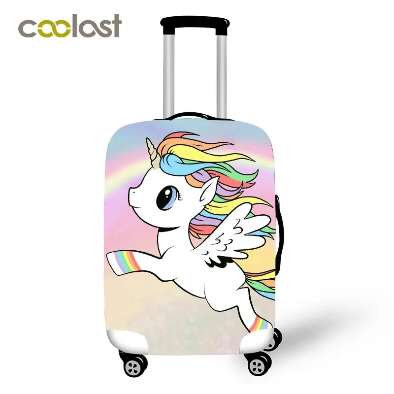 Cartoon Unicorn Travel Luggage Protective Covers Women Cute bagages