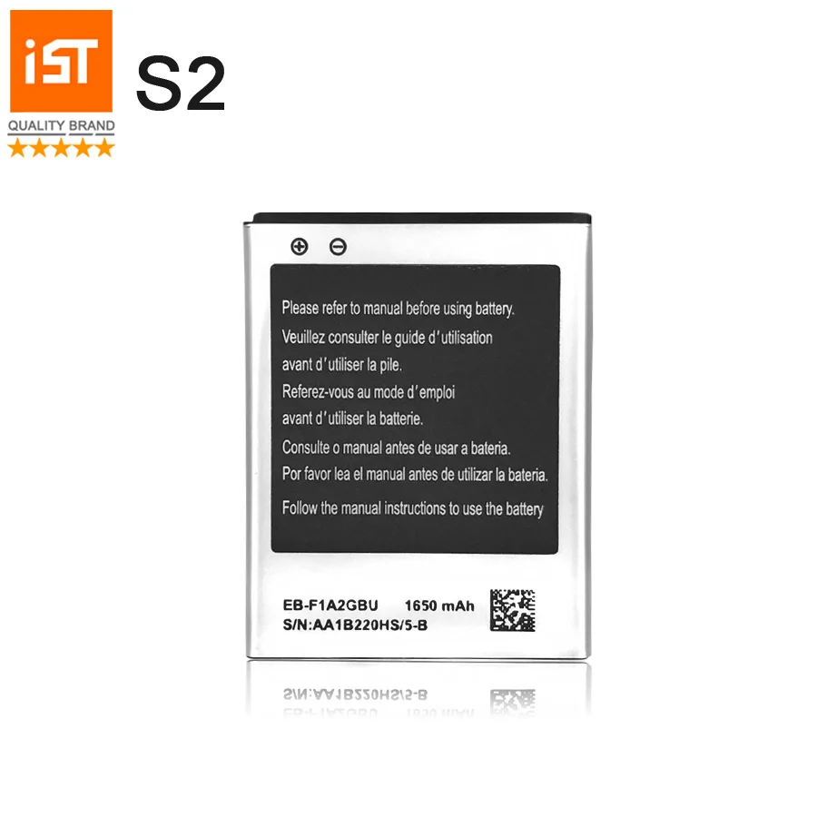 

100% IST Original Mobile Phone Battery For Samsung Galaxy S2 I9100 I9103 I9105 Real 1650mAh High Quality Replacement Battery