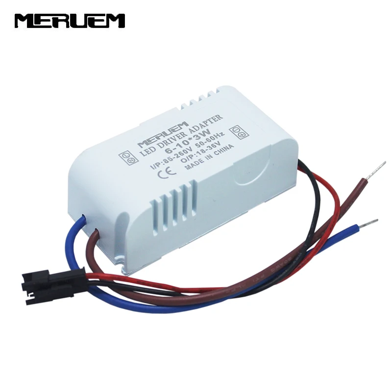 6 шт./лот AC85 265V 110 В 220 в 10*3 Вт светодиодный драйвер 18 30 источник питания