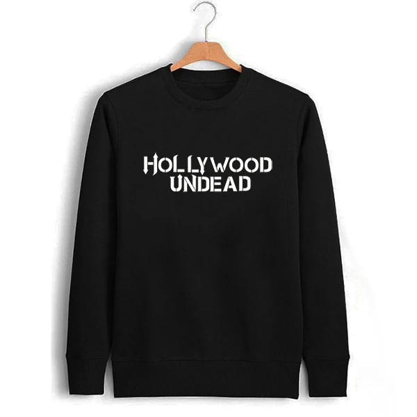 

Male Black Hollywood Undead Letter Print Sweatshirt Men Fall Winter Clothing Male Pullover Print Sweat Boys Transfer Printing