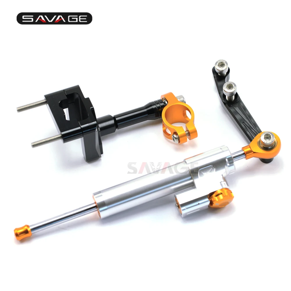 

For KAWASAKI EX250R NINJA 250 2008-2013, NINJA 300 2013-2016 Motorcycle Steering Damper Stabilizer with Mounting Bracket Kit C