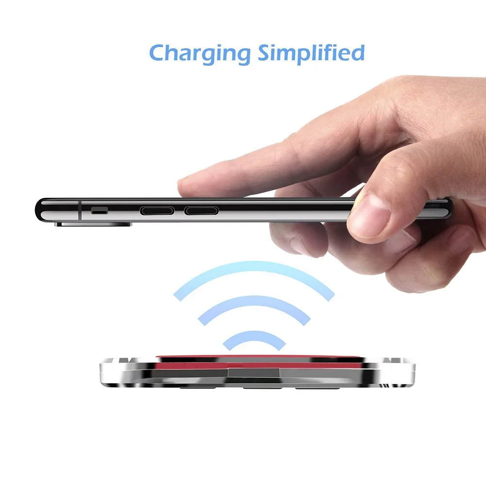 DCAE Мини Qi Беспроводное зарядное устройство для Apple iPhone 11 XR Xs Max X 8 Samsung Note 10 9 S10 S9 S8