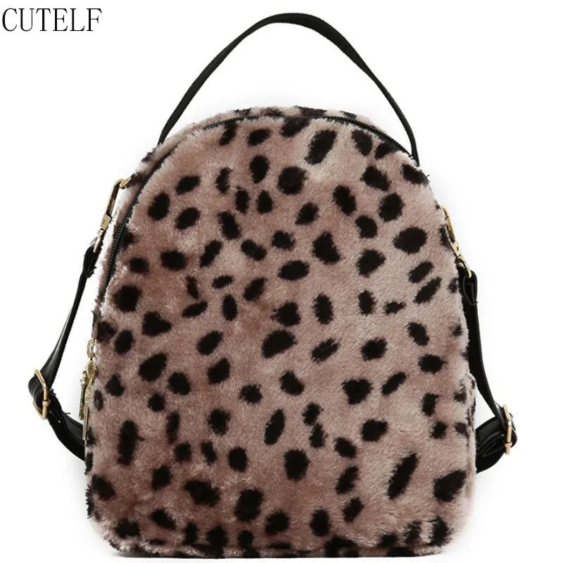 

Top Quality Leopard Shoulder Bag Female Backpacks Luxury Women Bags Designer School Bags For Teenage Girls Mochilas Mujer 2018