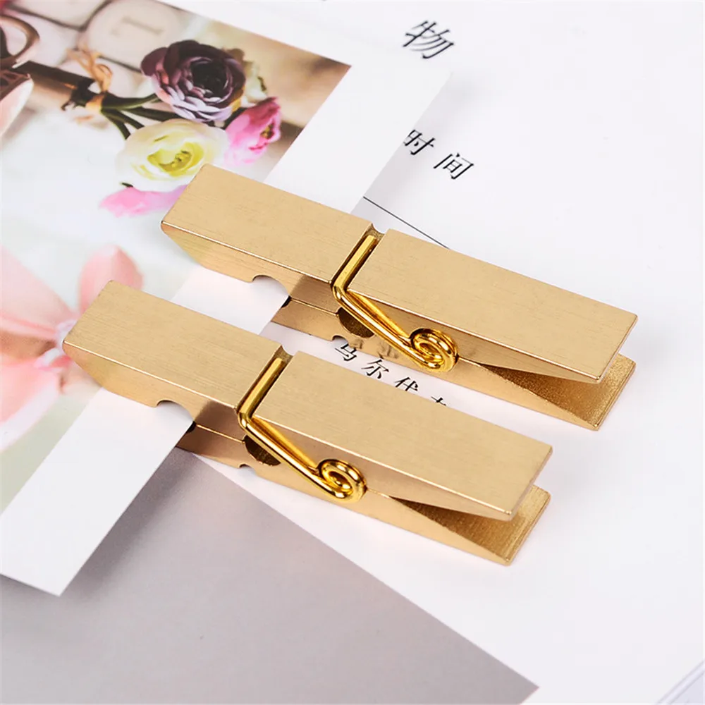 

Nordic Vintage Office Paper Storage Clip Minimalist Chic Scandinavian Golden Ins Brass Document Storage Clip Home Sealing Clip