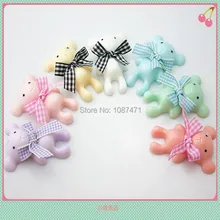 Медведь кукла галстук-бабочка пластик смешанных цветов модные аксессуары телефон оболочки diy красота ручной работы художественный амулет ремесла 15 шт