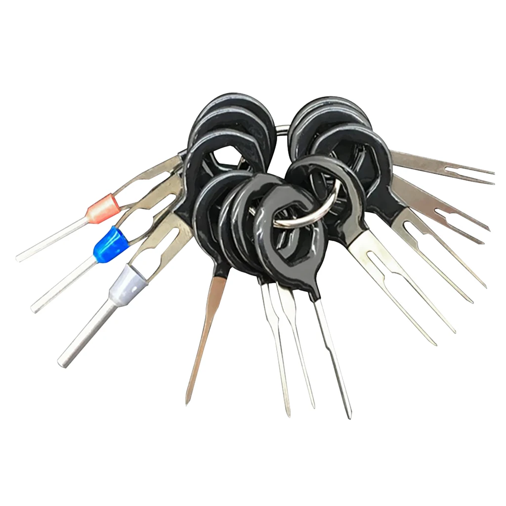 11 Pcs Automotive Plug Terminal Remove Tool Set Key Pin Car Electrical Wire Crimp Connector Extractor Kit Accessories