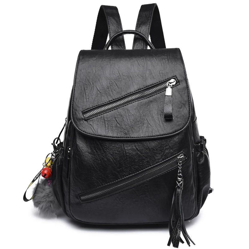 

2018 Women Leather Backpacks Large Capacity Female School Backpacks For Girls Pu Preppy Vintage Ladies Bagpack Sac a Dos Femme