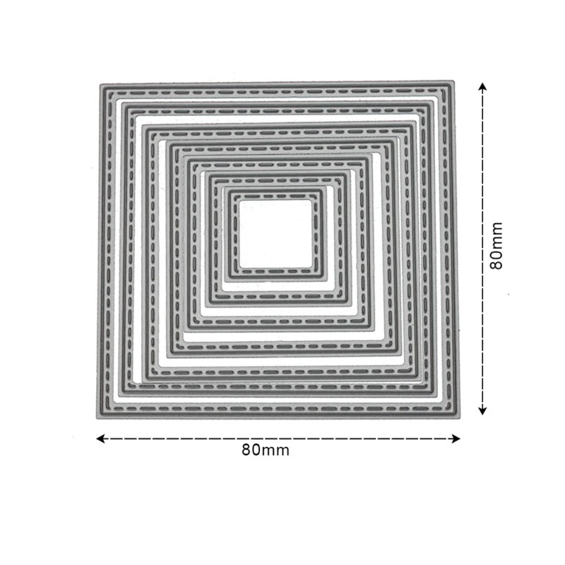 7 шт. квадратные металлические режущие штампы новые штампы металлическая рамка Скрапбукинг тиснение Carft штампы режущие трафареты DIY Декор карты Альбом