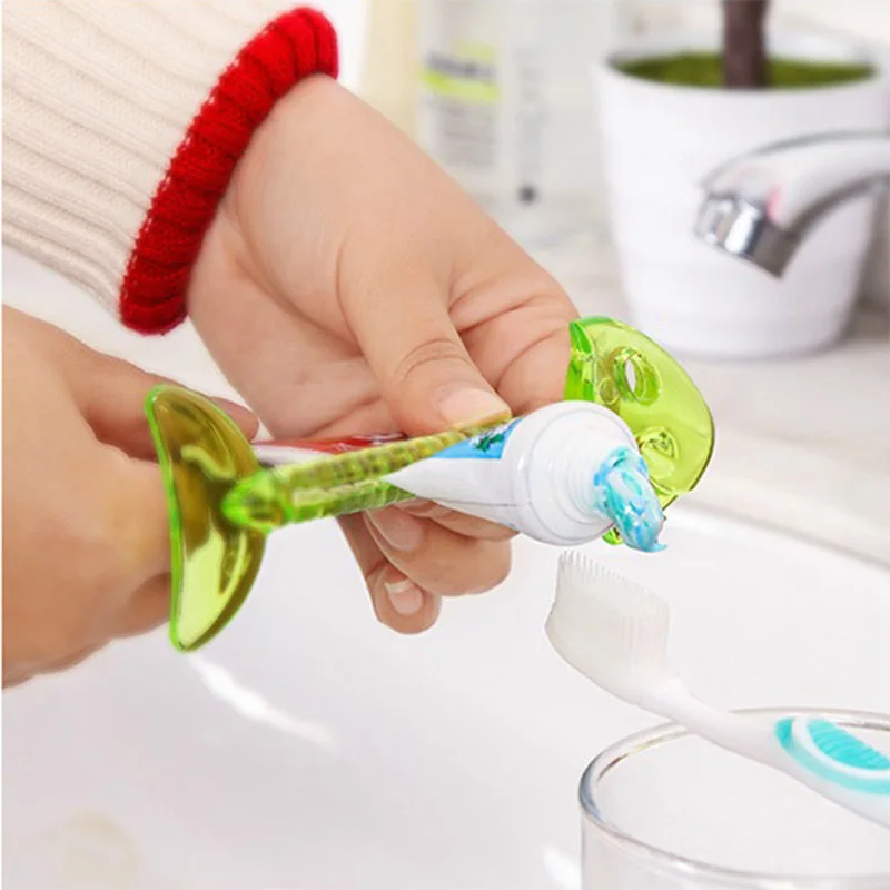 1Pc Practical Multifunction creative small fish bone toothpaste dispenser sealing clip Peelers home bathroom tool 8