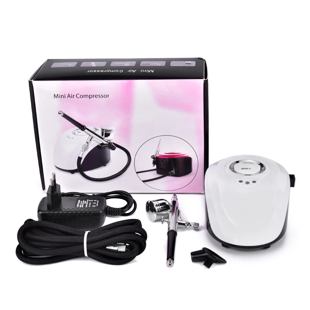 Pro Airbrush Makeup Kits Air Compressor Spray Makeup Gun Sets For Temporary Tattoo Face Body Paint Nail Art Cake Painting Tools Pro Airbrush Makeup Kits Air Compressor Spray Makeup Gun Sets For Temporary Tattoo Face Body Paint Nail Art Cake Painting Tools