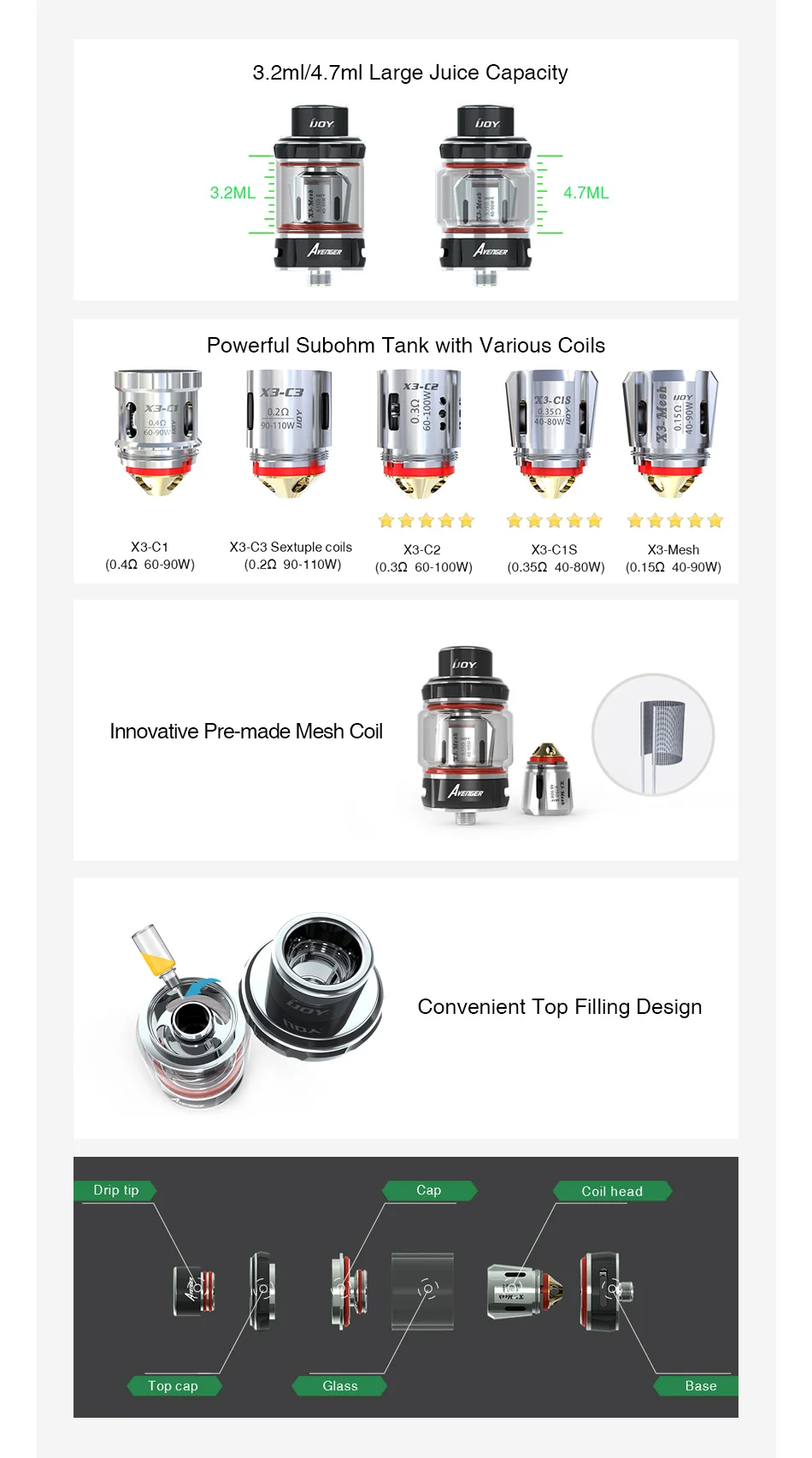 IJOY Avenger Subohm Tank 3.2ml