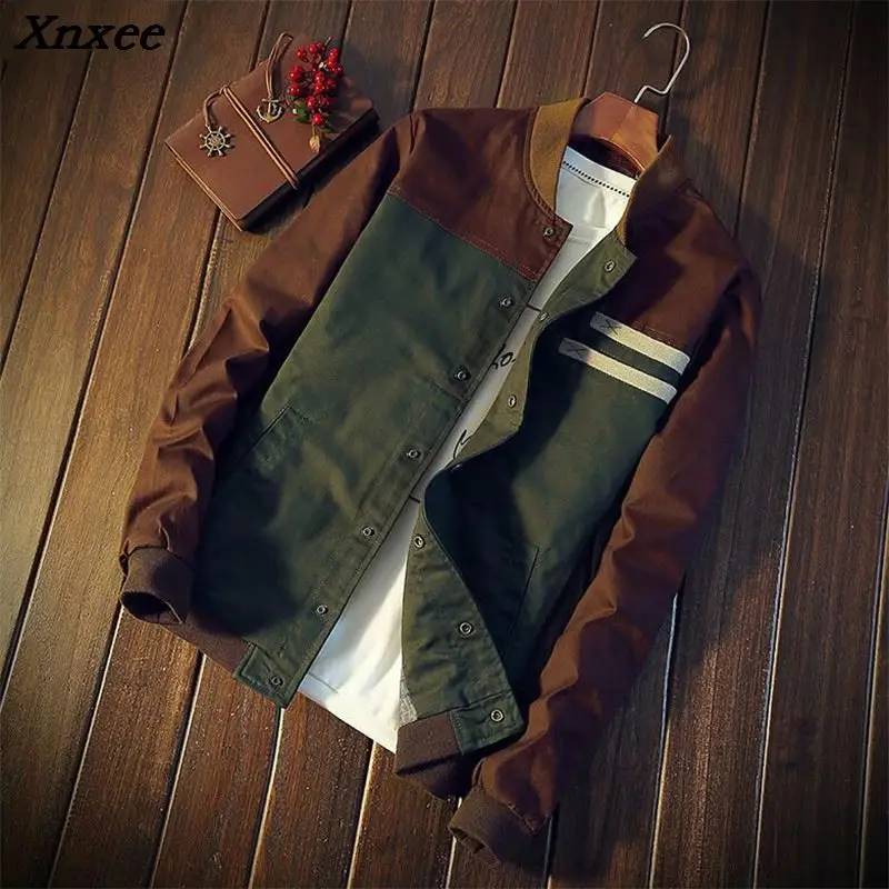 Осенняя мужская куртка в Корейском стиле, новая модель, короткая куртка с воротником, мужская бейсбольная форма