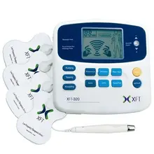 Бренды XFT-320 двойной десятки машин цифровой массажер электрод площадкой иглоукалывание тела ручки массаж ног устройство боли