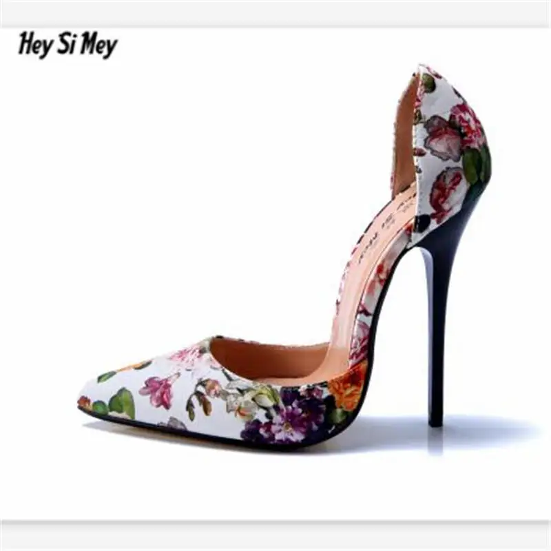 HSM Stilettos Plus Size40- 48 Fashion 13cm Extreme High Heels Woman Shallow Red Sexy Pumps Ladies Wedding Party OL Office Shoes