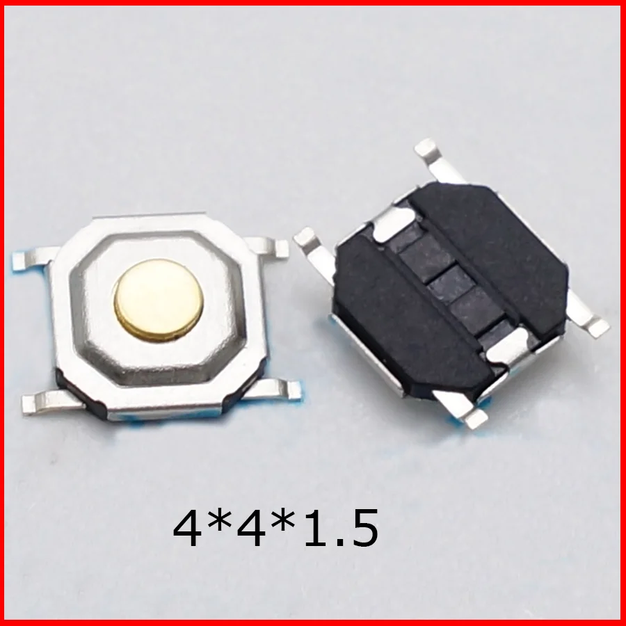 Бесплатная доставка 50 шт./лот SMD 4*4*1 5 мм 4x4x1 Тактильный кнопочный