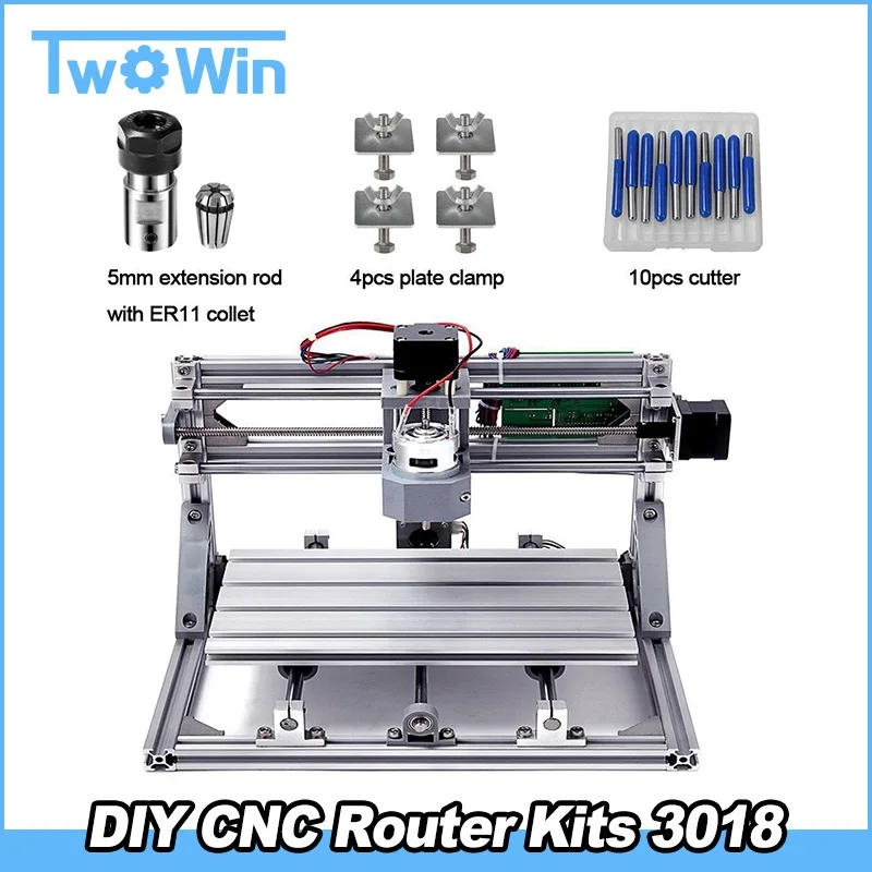 CNC3018 withER11, Diy мини ЧПУ гравировальный станок, лазерная гравировка, Pcb ПВХ фрезерный станок, деревообрабатывающий станок, CNC 3018, лучшие передовые игрушки - Цвет: no laser