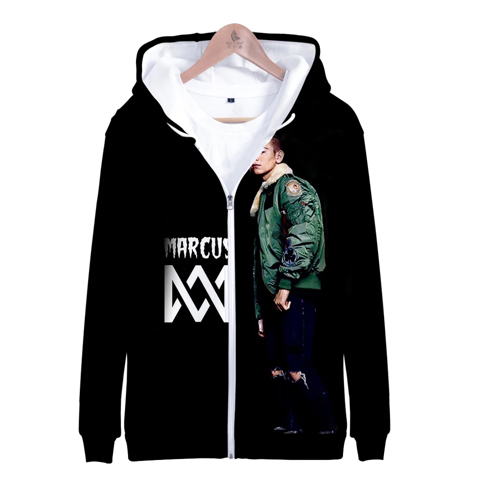 Marcus and Martinus Harajuku Zipper Jacket Marcus Martinus 3D Hoodies Sweatshirt Women/Men singer Hoodies Women Plus Size