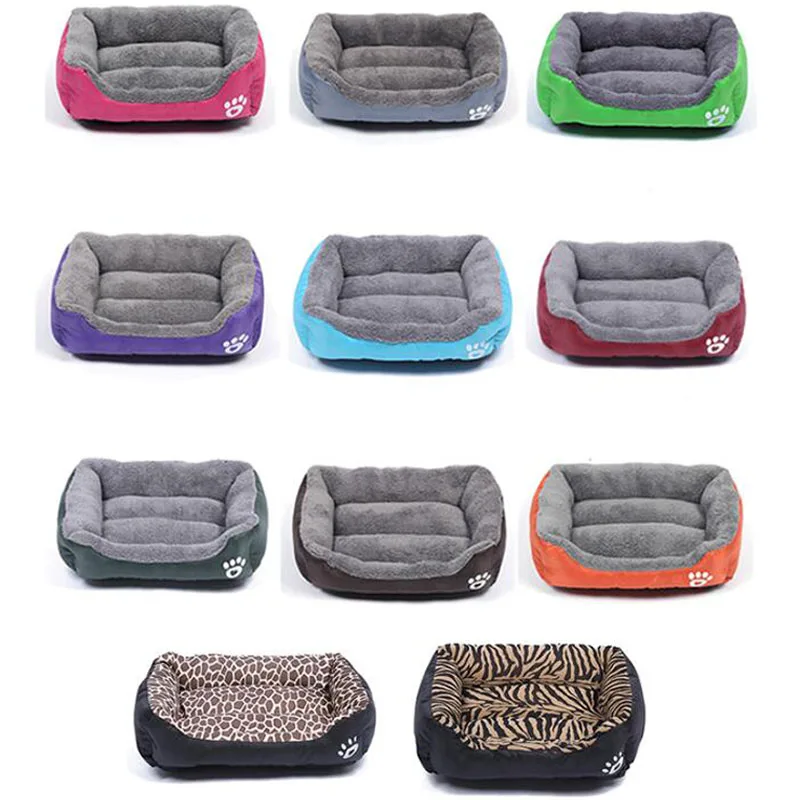 

HIPET Leopard Print Cat Bed Mat Soft Comfortable Cotton Waterproof Bottom Pet Pad For Small Large Dog Cats Bed cushion
