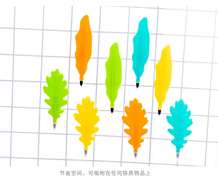 20 шт./партия, мультяшная маленькая свежая китайская масляная ручка в виде листа и Корейская креативная канцелярская ручка для эмбоссинга