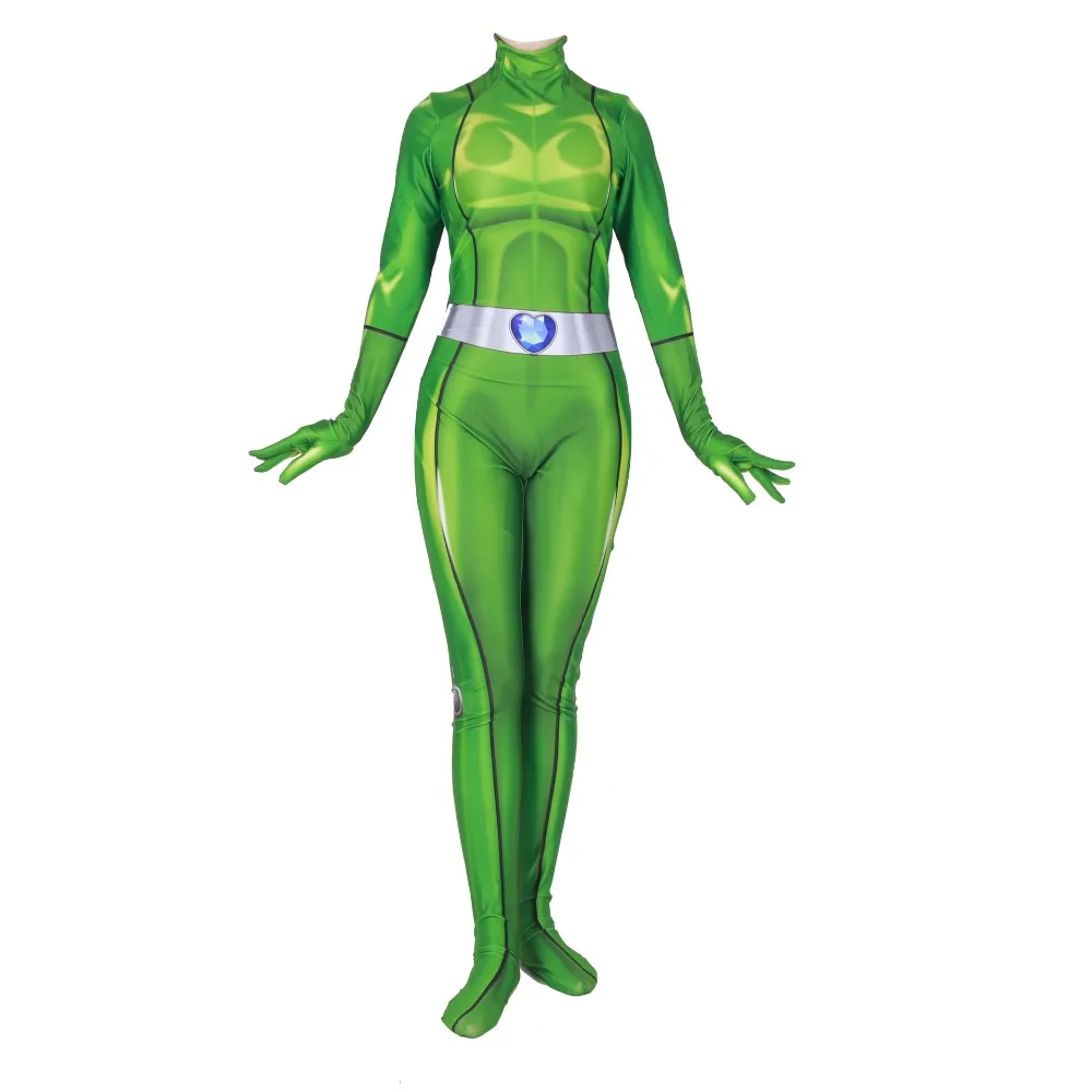 

Sexy Women Lady Girl Totally Spies Cosplay Costume Zentai Suit Halloween Cosplay Catsuit Jumpsuit