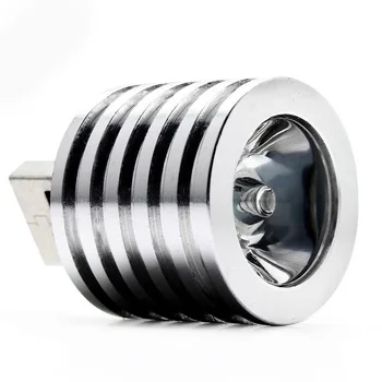 

New Portable USB Led Spotlight Lamp Mobile Power Flashlight Silver