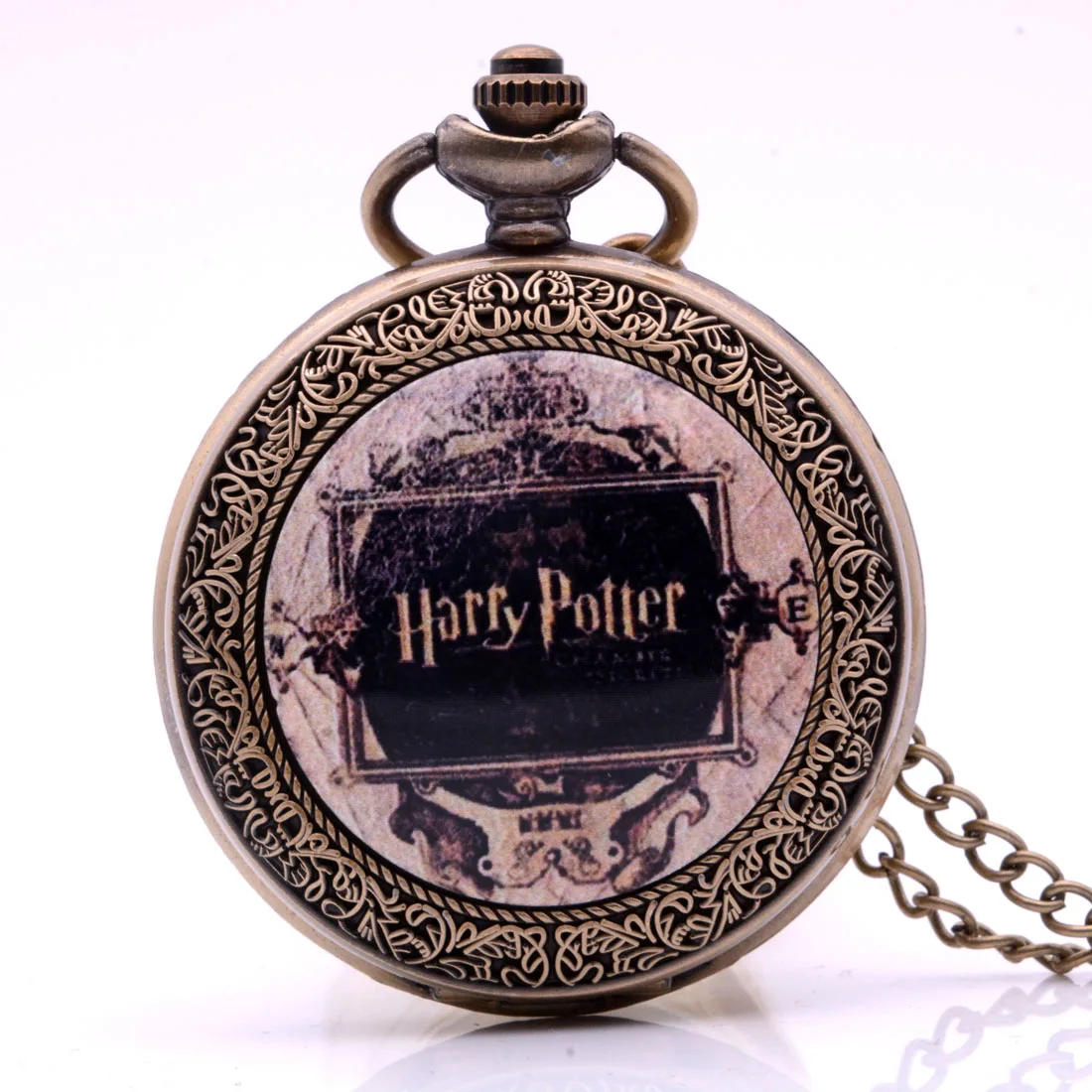Drop Shipping Mens Harry Potter Quartz Pocket Watch Necklace Chain