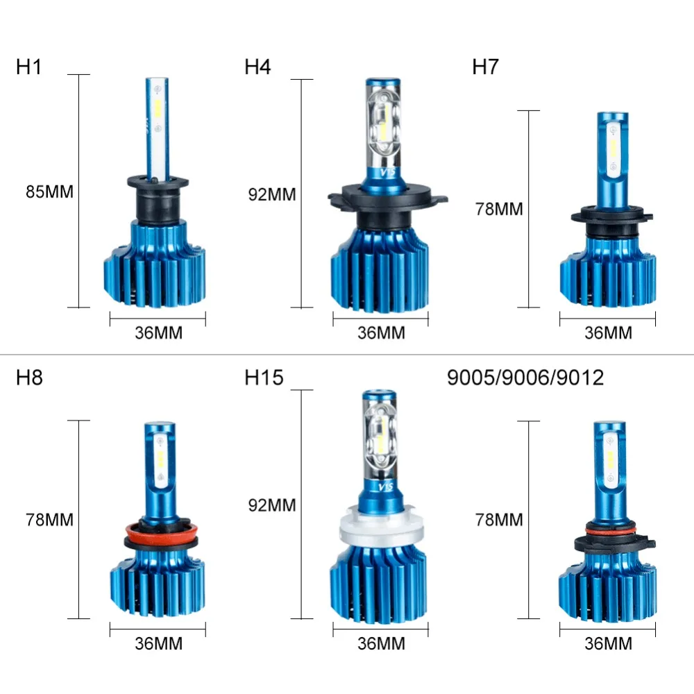 Aceersun H7 светодиодный H4 автомобилей головной светильник лампы H8 H11 HB3 9005 HB4 9006 H1 9012 H15(Подол короче спереди и длиннее сзади) Луч 72W фары для 12000LM чипов CSP туман светильник лампы