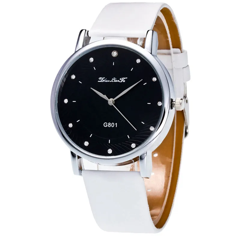 

Irisshine #012 Clock brand New Luxury couple unisex watches men Fashion Women Analog Quartz Watch Leather Band Rhinestone