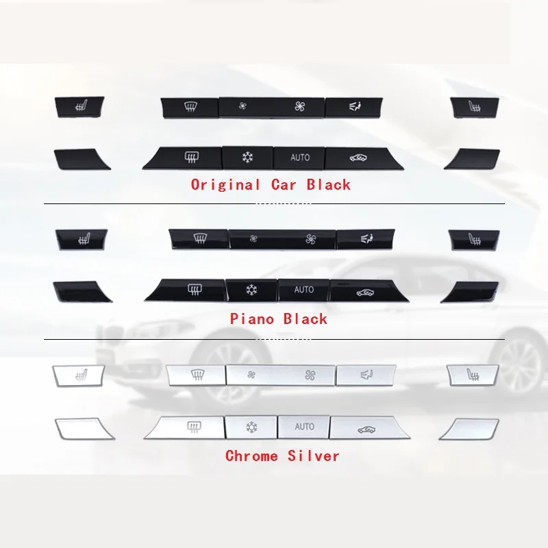 Yootobo пианино черная кнопка Чехлы для клавиш комплект для ремонта A/C обогреватель переключатель крышка 61319313923 Подходит для BMW 5 6 7 F10 F01 F12