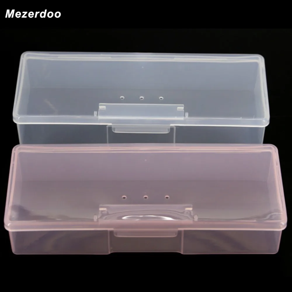 

Mezerdoo Pro 1PC Pink/White Multi Utility Storage Box Rectangle Nail Art Tool Holder Case Manicure Kit for Nail Design M10