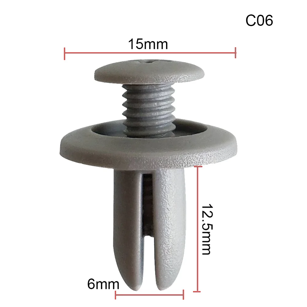 CNIKESIN 1 шт. C06 6 мм отверстие Универсальный нейлон авто крепежа автомобиль Fender нажмите Тип фиксирующий винт Заклепки клипы