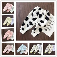 Хлопковые детские брюки с принтом, штаны для мальчиков и девочек, спортивные штаны-шаровары для малышей, Одежда для новорожденных девочек и мальчиков