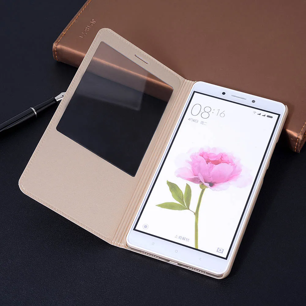 Кожаный смарт чехол с откидной крышкой Магнитный для Xiaomi Mi Max 3 2 1 Mimax Pro Prime Max3 Max2
