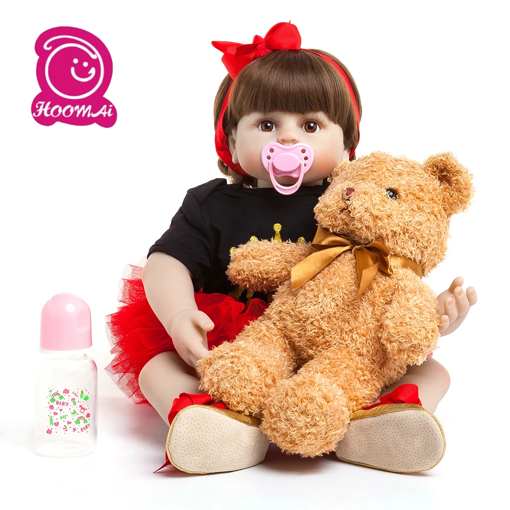 

57cm Latest Silicone Vinyl Reborn Beautiful Baby Dolls Soft Cotton Body Realistic Baby Dolls lol For Kids XMAS Birthday Gifts