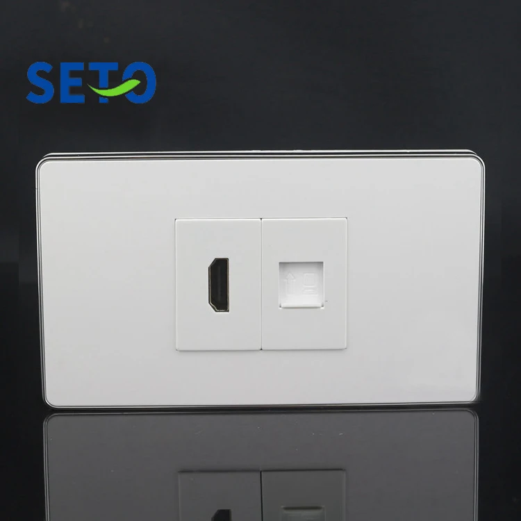 SeTo 120 Тип RJ45 Cat6 сеть + HDMI соединитель панель настенная пластина гнездо Keystone