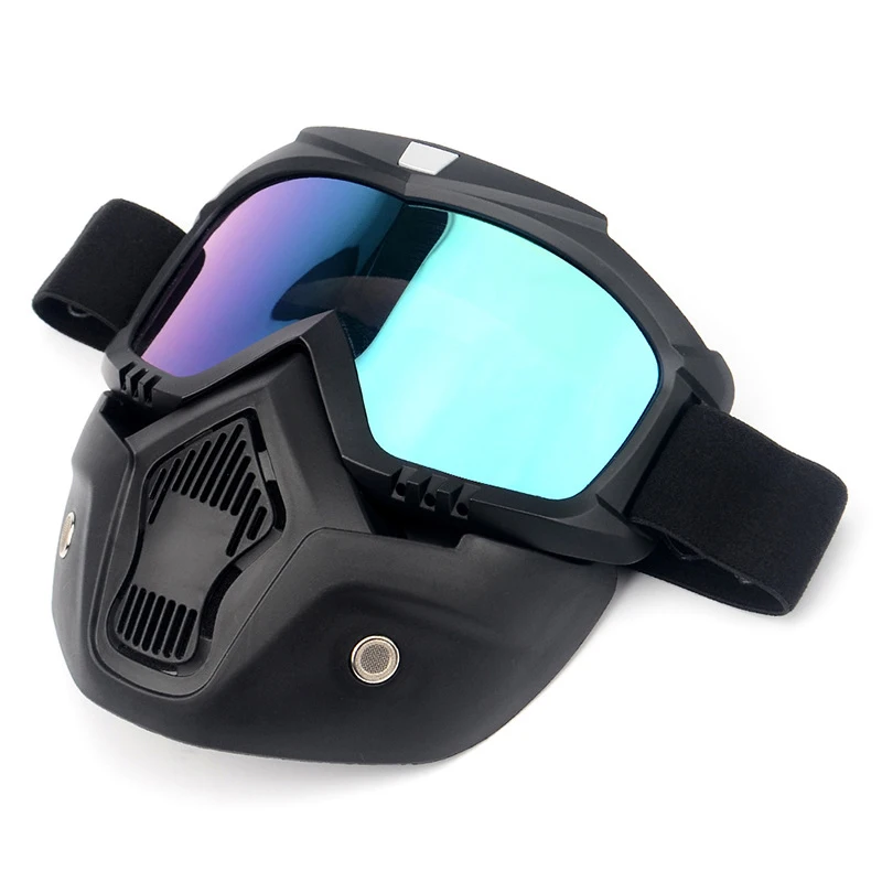 

Outdoor Motorbike Open Face Detachable Goggle For Vintage Motorcycle Helmets Ski Bike Motorcorss Face Mask Goggles