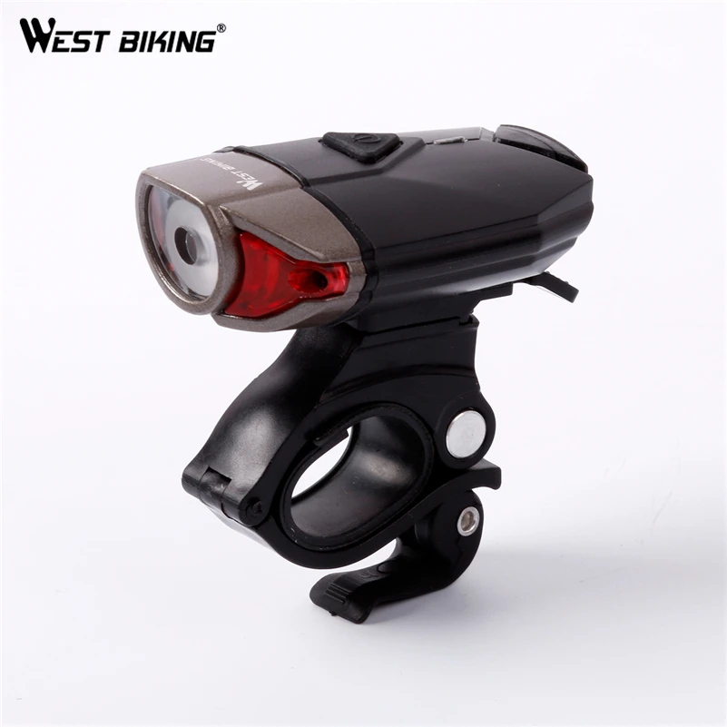 Clearance WEST BIKING Cycle USB Rechargeable Front Bicycle Helmet Light Bike LED Handlebar Lamps Bicycle Helmet Safety Flashlight Torch 14
