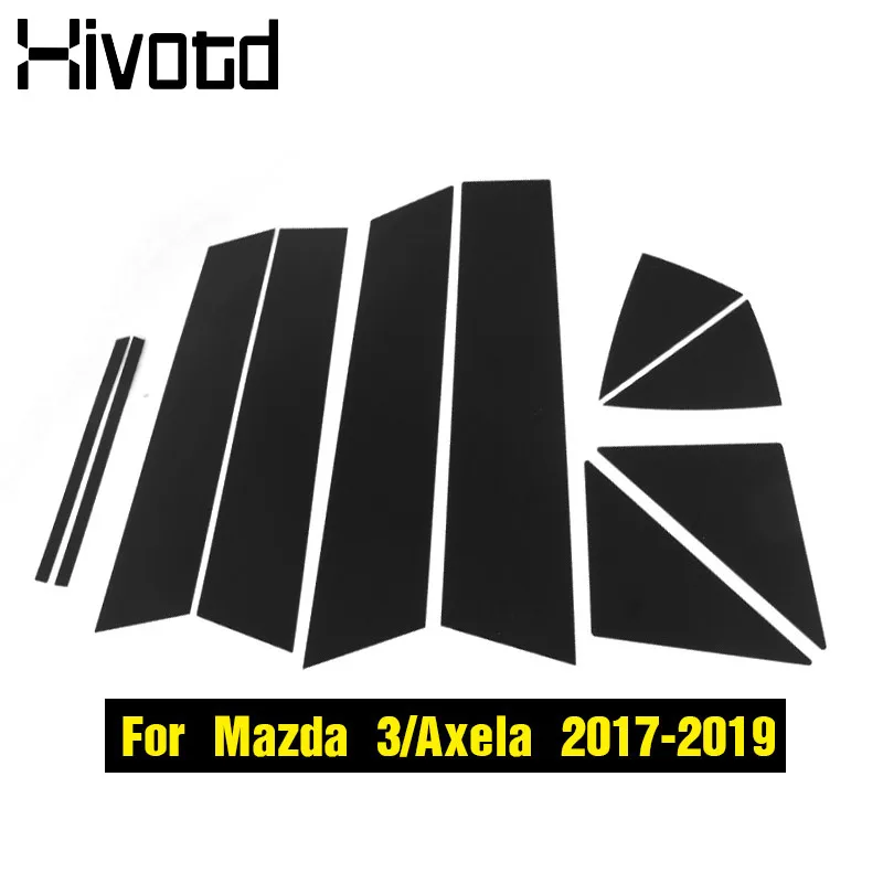 For Mazda 2015-2019 Hivotd для Mazda 3 Axela- автомобиля окна BC Колонка наклейка зеркальная отражающая панель отделка хэтчбек автомобиля аксессуары для укладки - Название цвета: For Mazda 2015-2019