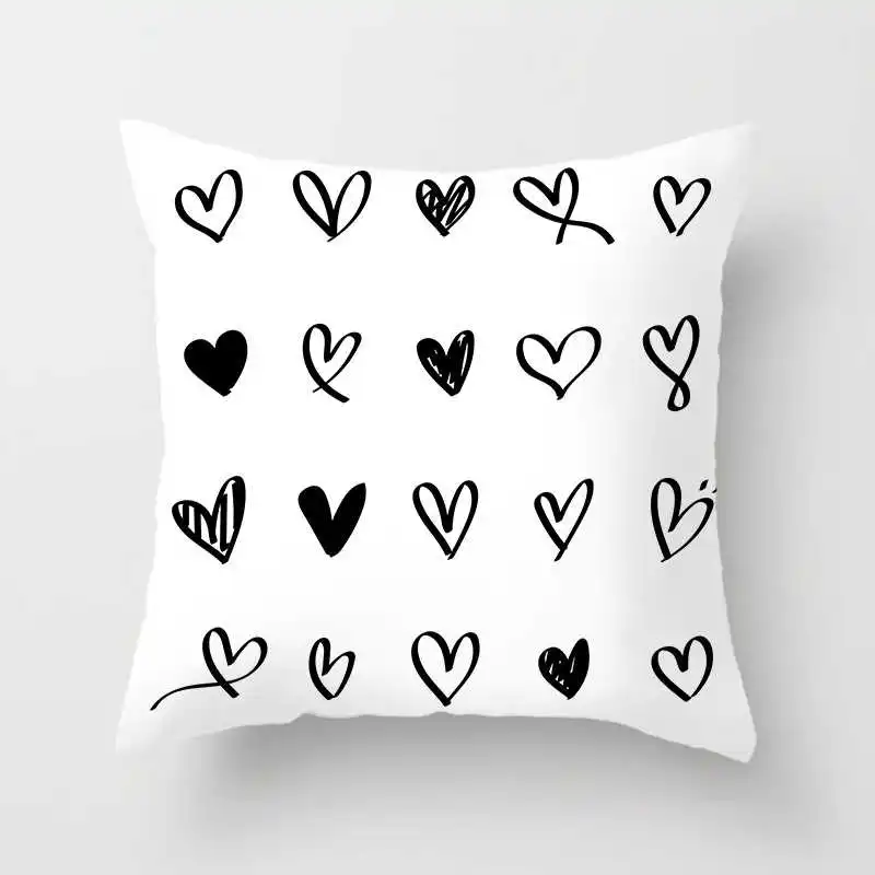 heart five star dot triangle flag balloon cushion cover (5)