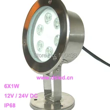 Сертификат Европейского соответствия, сертификат независимого Испытательного и сертификационного IP68, высокая мощность 6 Вт Светодиодный подводный прожектор, светодиодный прожектор для улицы, DS-10-71-6W, 12VDC, нержавеющая сталь, постоянное напряжение