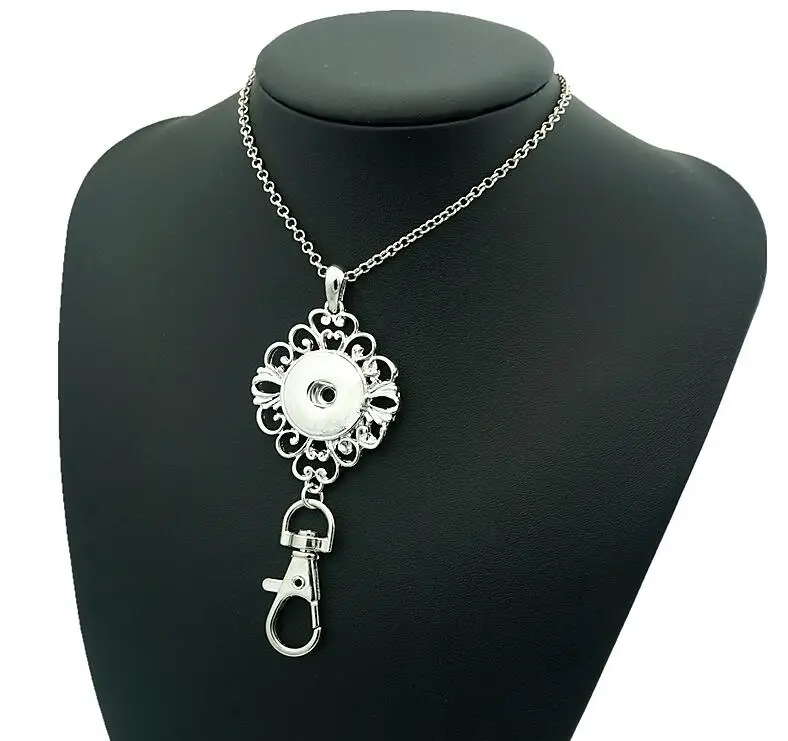 Mix 18mm Metal Ginger Snap Button Badges Pendant Necklace Flower Lanyard Fit Jewelry Charms 8PCS | Украшения и аксессуары