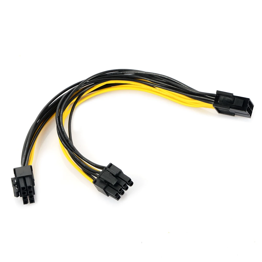 

8 pin Female to dual PCI-E PCI Express 8pin ( 6+2 pin ) Male power cable wire For graphics card BTC Miner 26cm