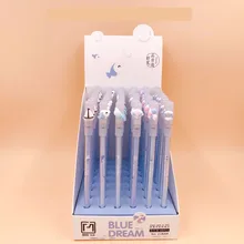 48 шт./лот 0,5 мм черные чернила Морская раковина синий сон гелевая ручка водяные чернила роликовые шариковые ручки офисные школьные студенты канцелярские товары