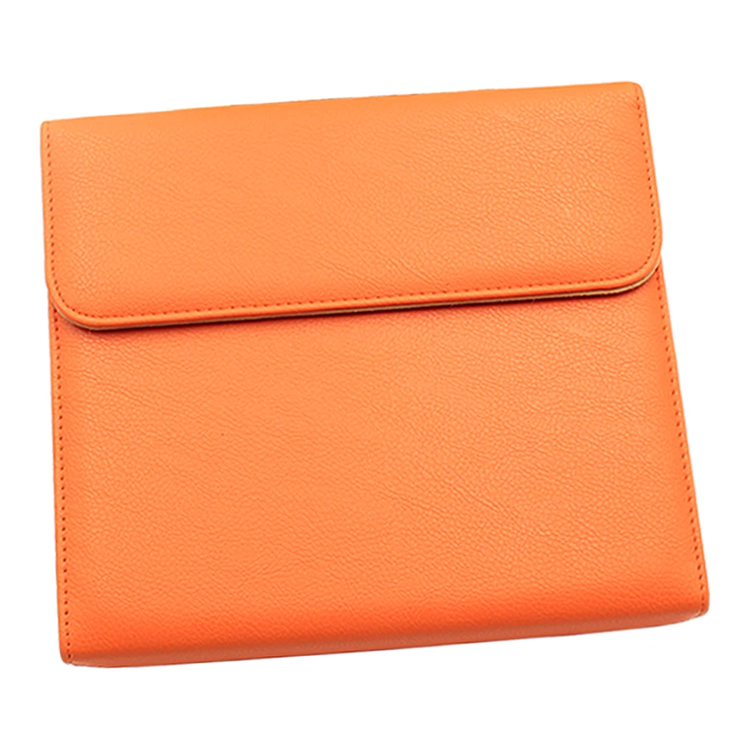 Leather Hairdresser Scissors Storage Case Shears Bag Pouch Holster Orange